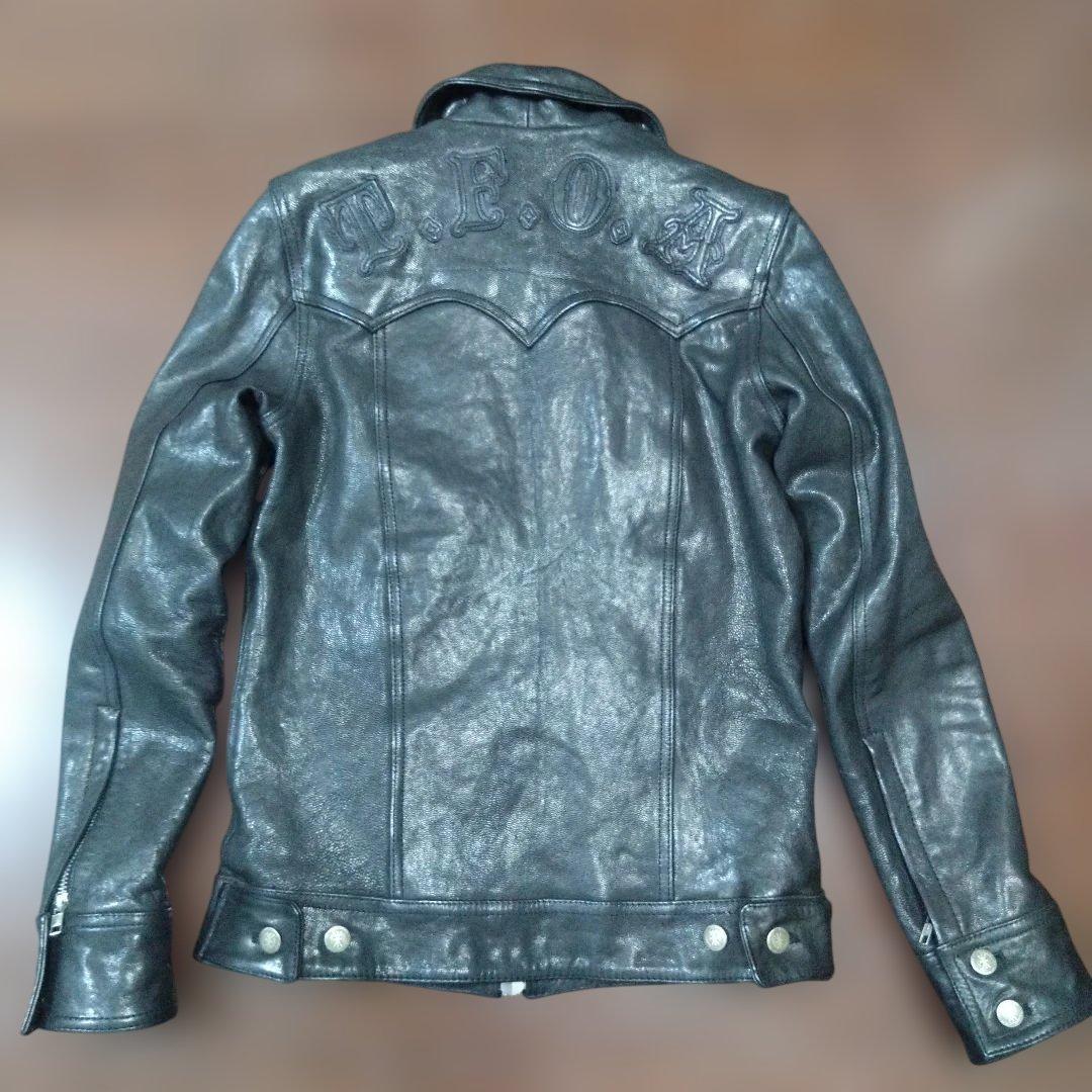 COLLARS レザージャケット　ダブルジップ　 スカル　クローズ武装戦線　美品