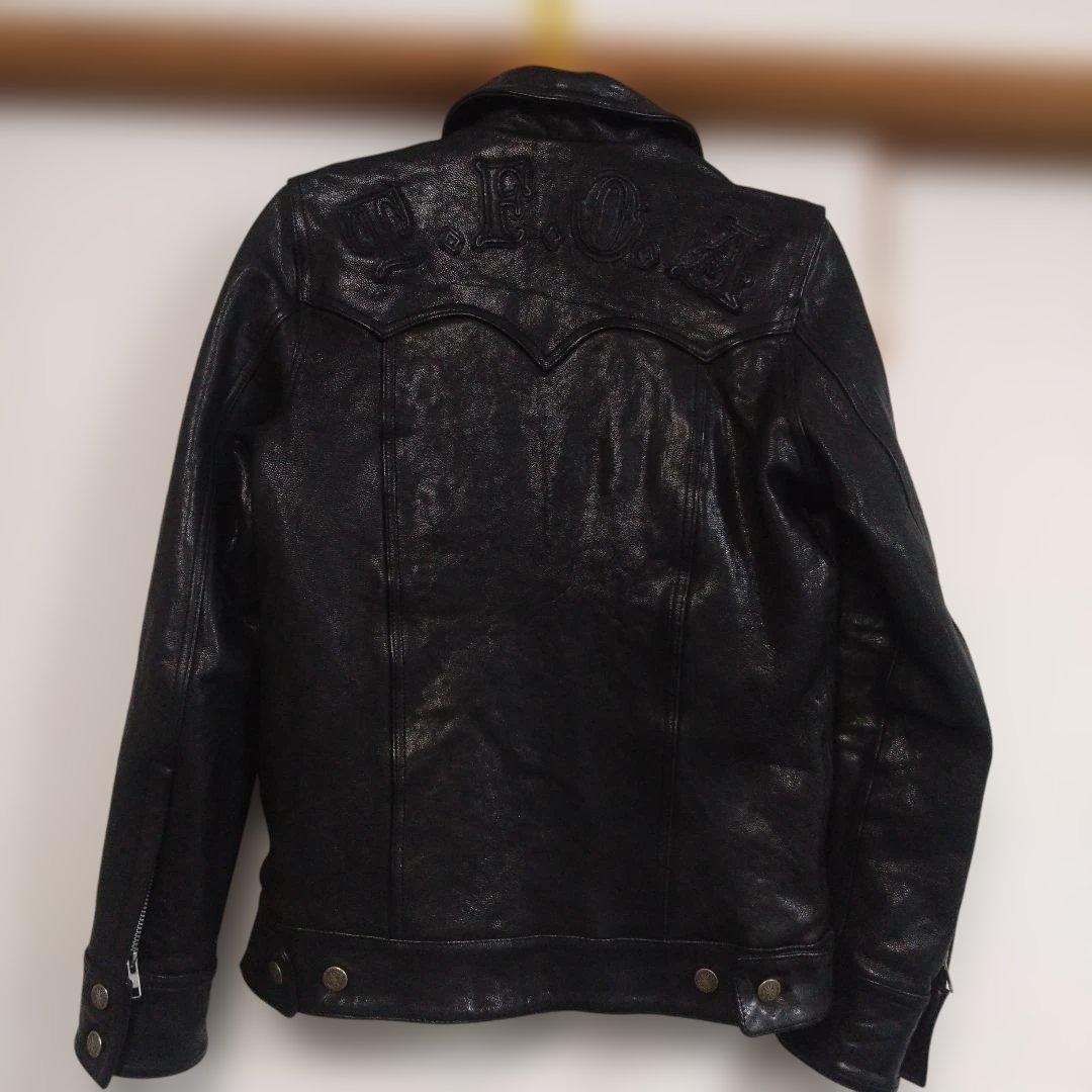 COLLARS レザージャケット　ダブルジップ　 スカル　クローズ武装戦線　美品