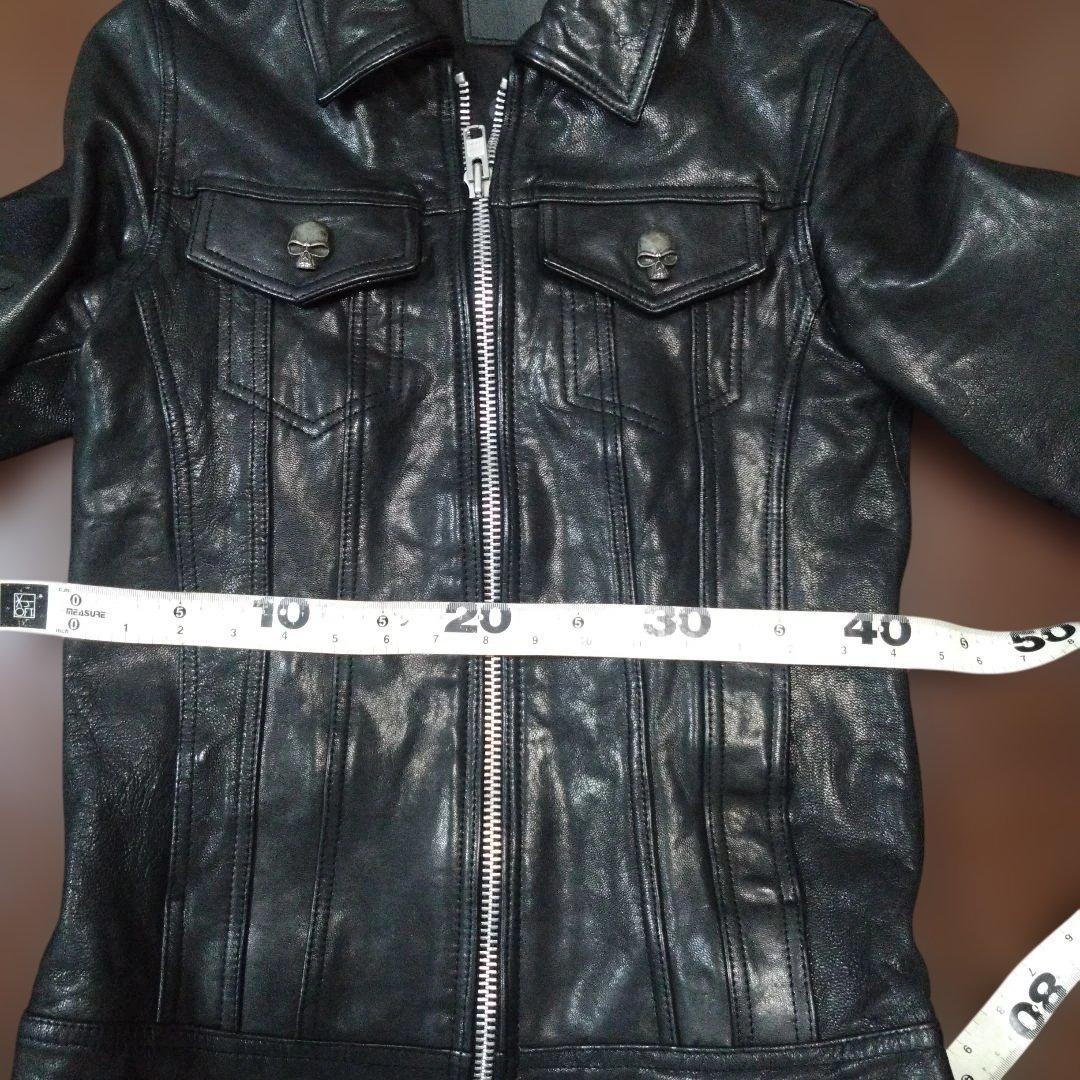 COLLARS レザージャケット　ダブルジップ　 スカル　クローズ武装戦線　美品