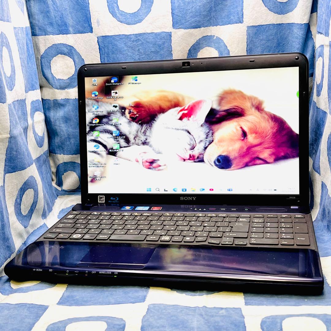 人気VAIO♡快適SSD☆i5☆希少なパープル♪ブルーレイ&カメラ付！Win11