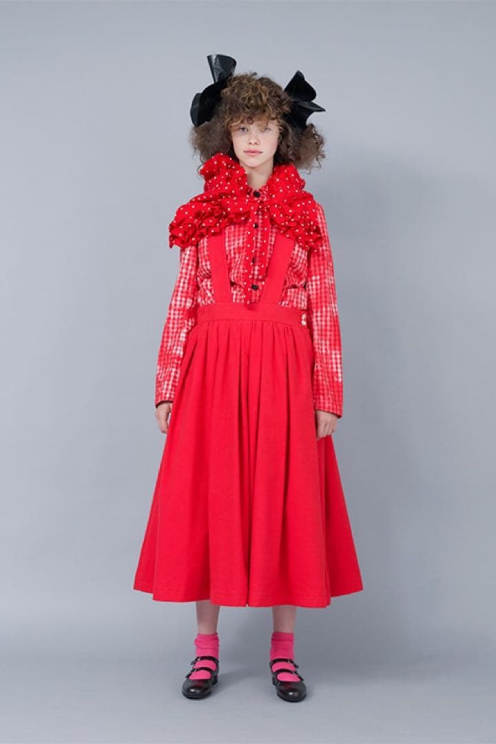 コムデギャルソンガール　サスペンダー付きスカート