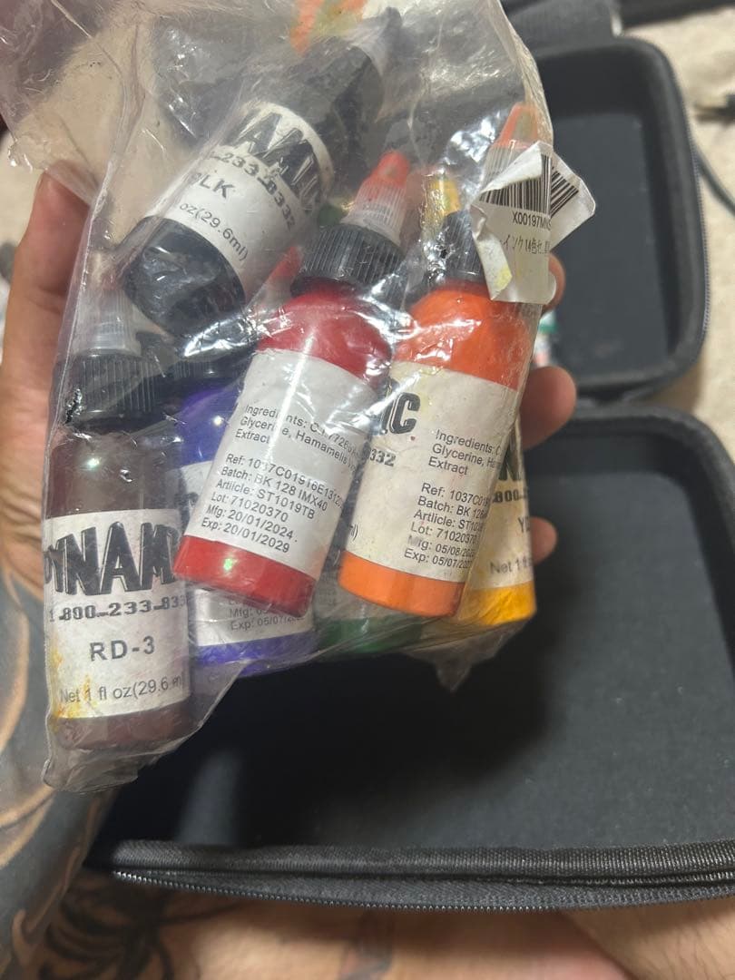 タトゥーマシーンと写しプリンター、インクセット