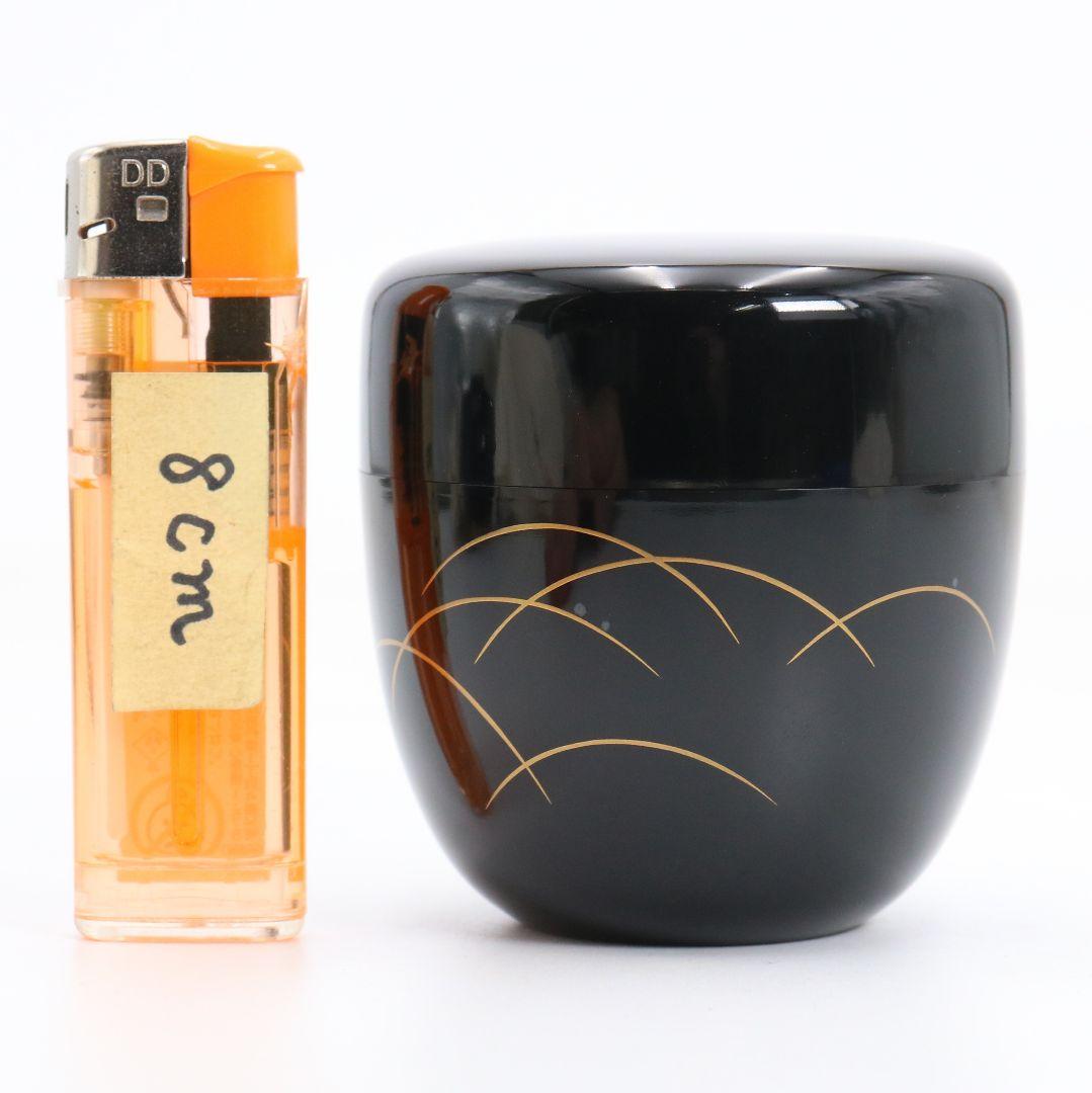 正春作 鈴虫蒔絵 棗 輪島塗 茶道具 共箱共布　V870　N6