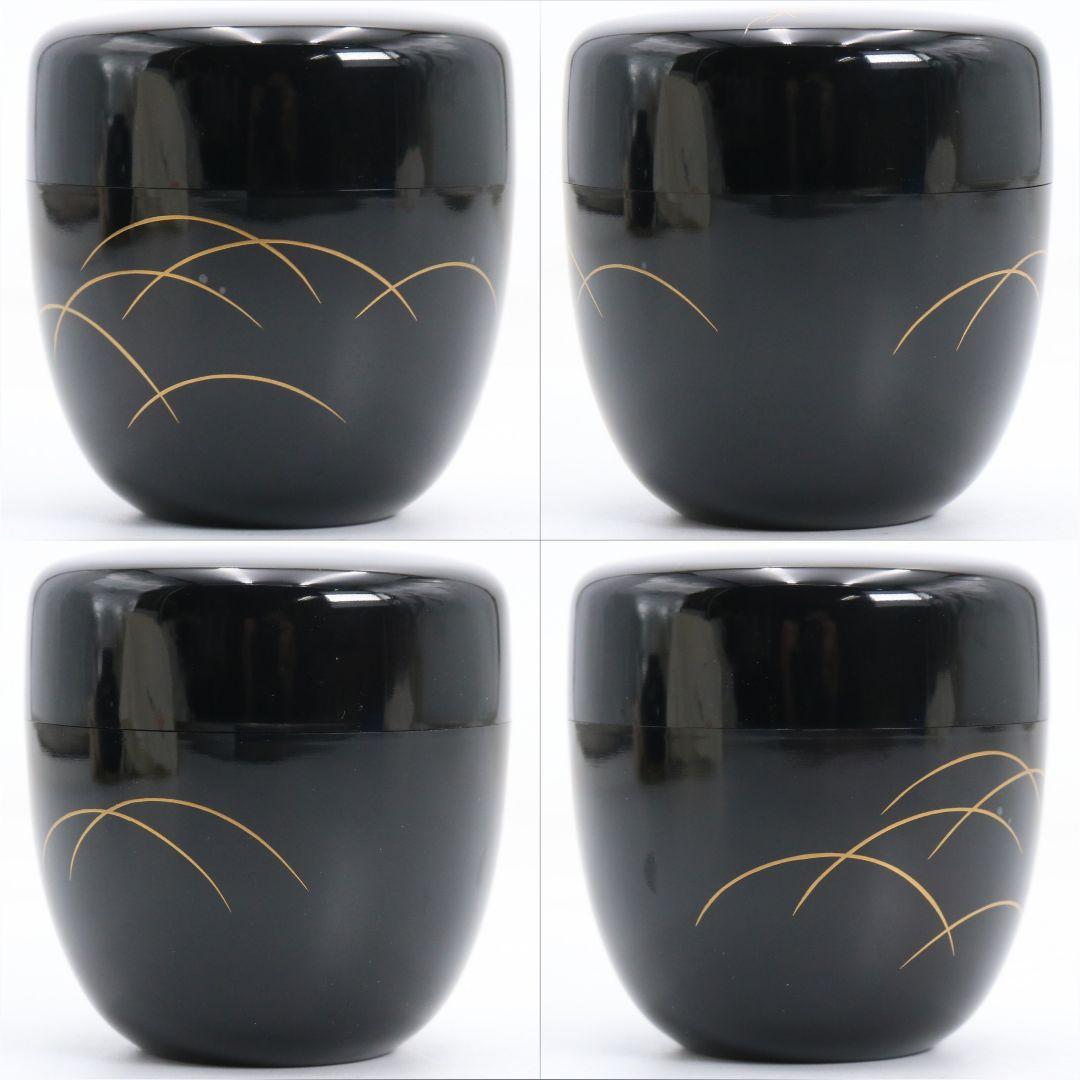 正春作 鈴虫蒔絵 棗 輪島塗 茶道具 共箱共布　V870　N6