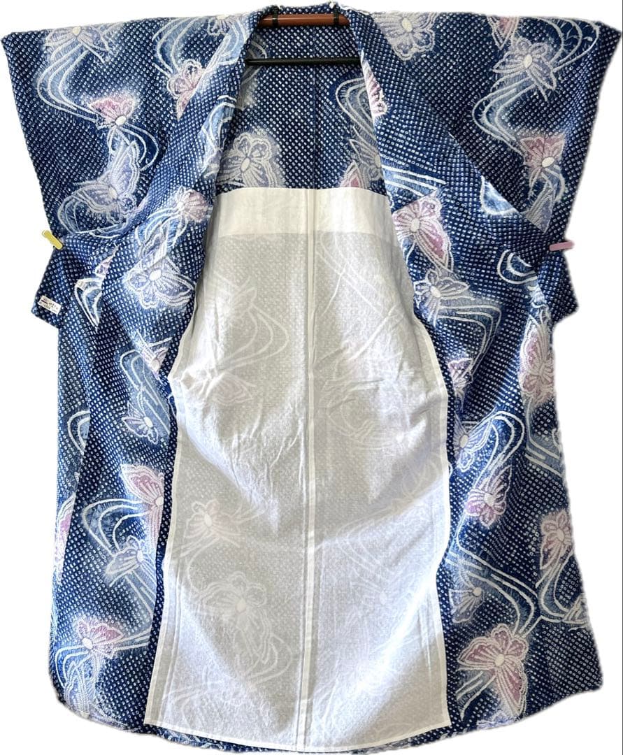 やまと謹製　有松絞り　藍青ピンク　敷居当て付き