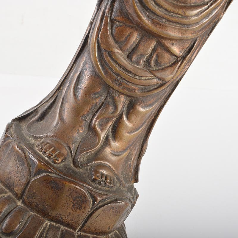 仏教美術　古銅　観音像　仏像　置物　重さ約1980g　V　5954