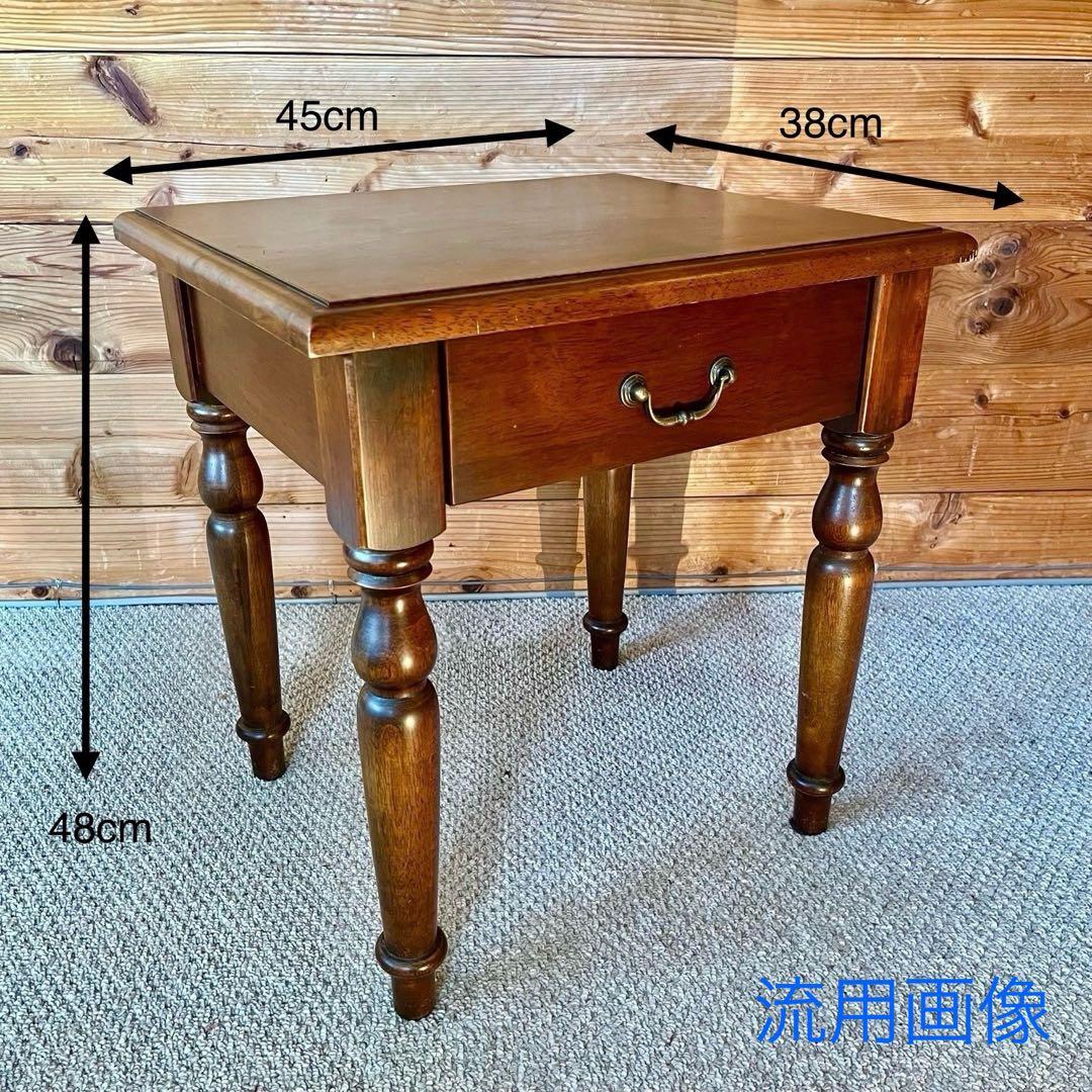 ⭕️【木製サイドテーブル03/04】スツール 置台 ナイトテーブル ヴィンテージ✨