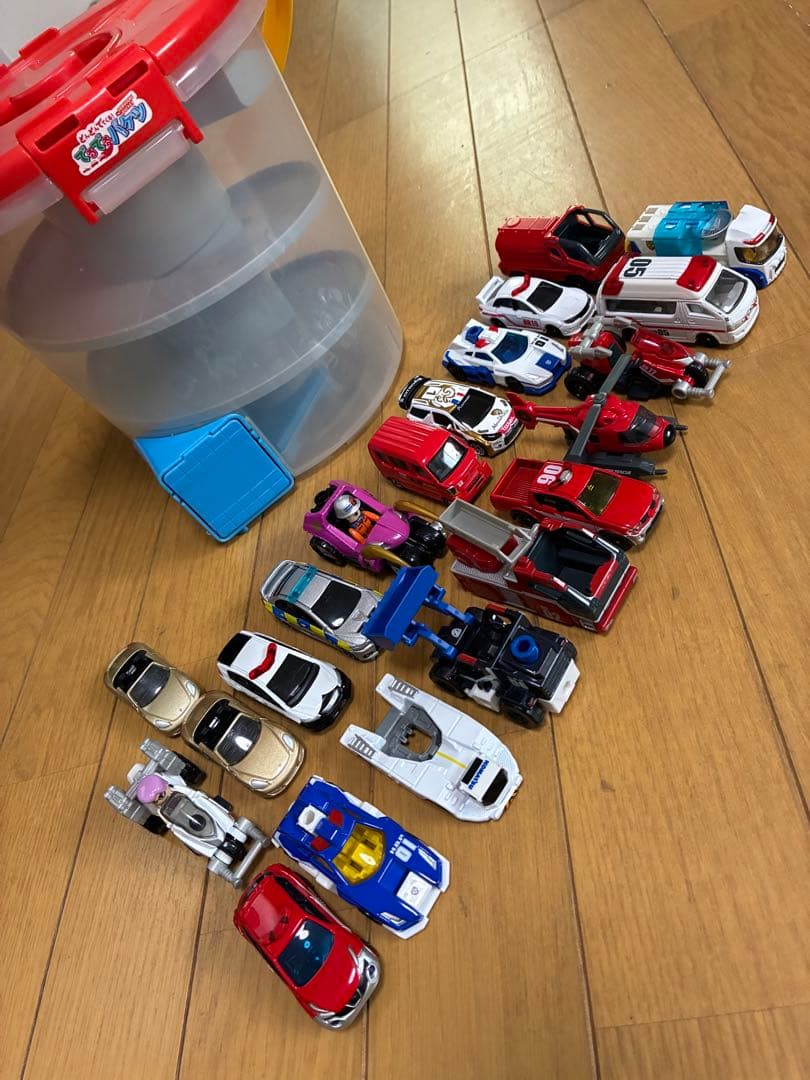 ミニカーセット 21台 収納バケツ付き