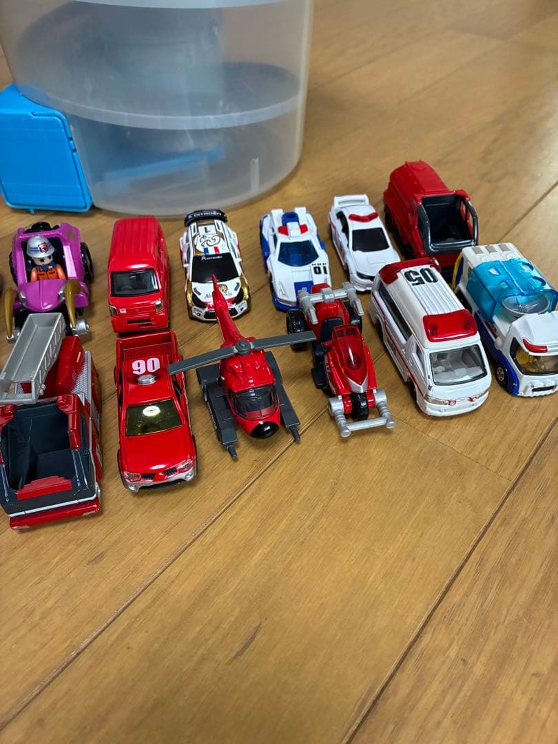 ミニカーセット 21台 収納バケツ付き