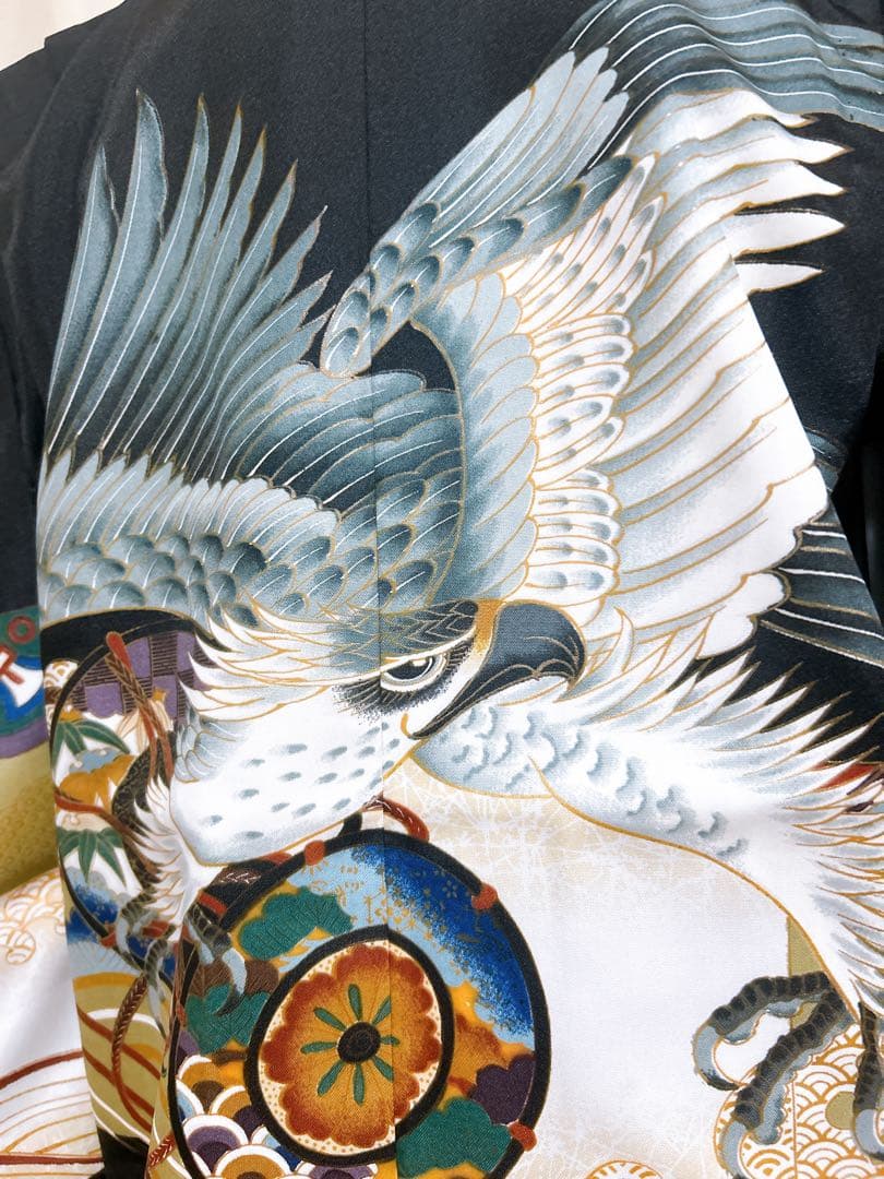 お買い得品♡七五三　5歳　男の子　セット　一式　鷹　黒系