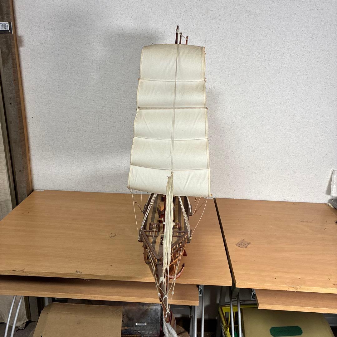 大型 木製 帆船模型 インテリア オブジェ 飾り船 自宅保管品