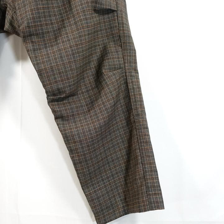 ★Yx★ジュンヤワタナベマン　茶系チェック地サルエルカーゴパンツ　JUNY