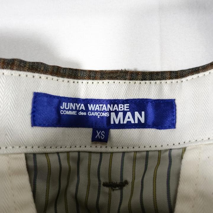 ★Yx★ジュンヤワタナベマン　茶系チェック地サルエルカーゴパンツ　JUNY