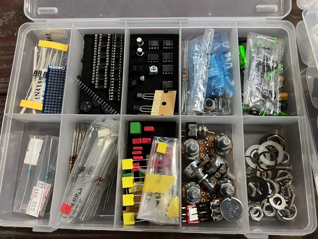 自作エフェクター用部品セット　高品質、ヴィンテージ部品有り