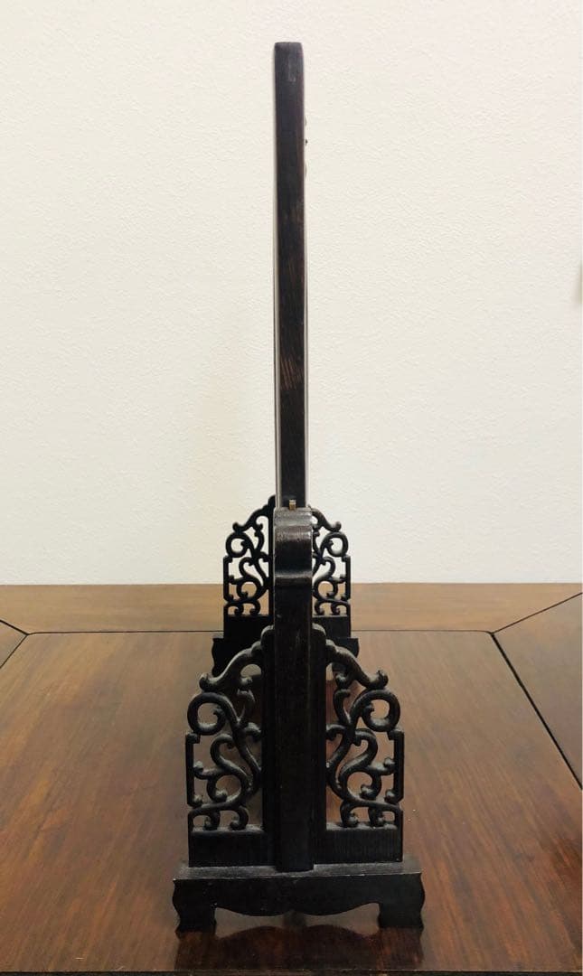 中国美術 熊猫蝙蝠紋樣 細工雙面蜀繍硯屏 置物 インテリア コレクション書道具