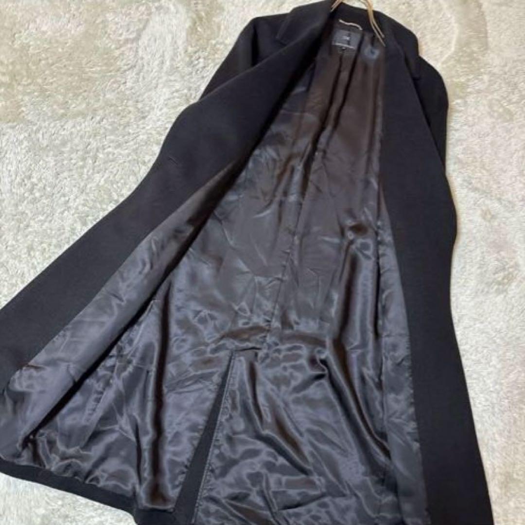 k*p様 美品＊23区 ウールカシミヤビーバー チェスター コート 36 ブラッ