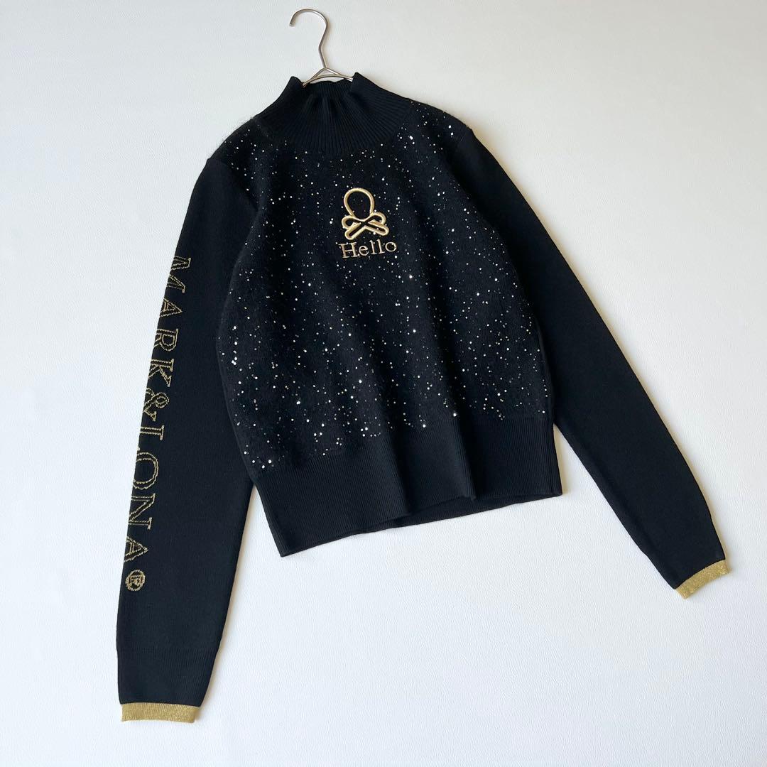 3202【美品】マークアンドロナ　タートルネックニット　ブランクスカル　23AW