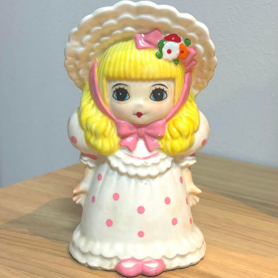 出品停止間近　1点物　激レア　内藤ルネ　貯金箱　少女