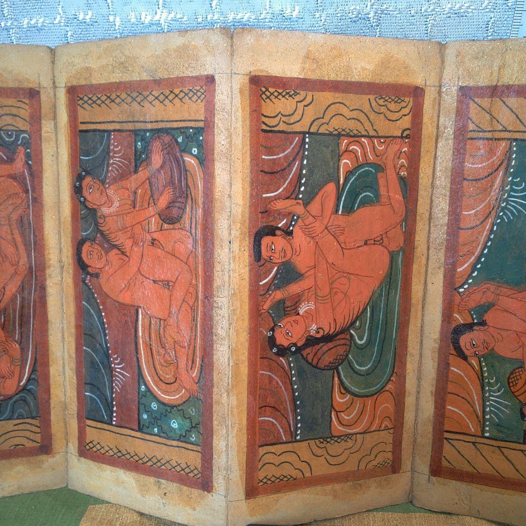 インド？ 春画 シミ・シワ小傷おおいです。イタミおおいです。