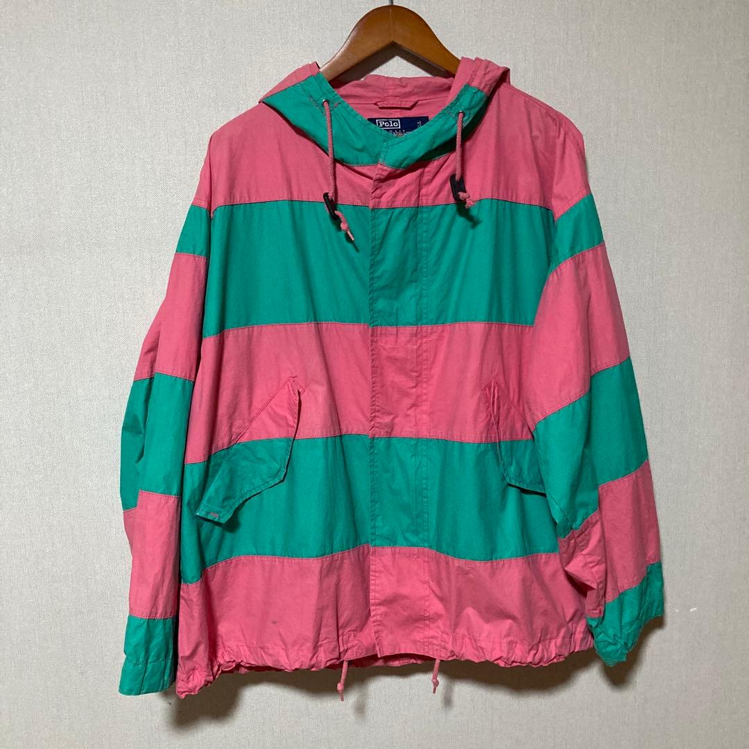 SK レア 90s ポロ ラルフローレン カラーブロック ヨットパーカー