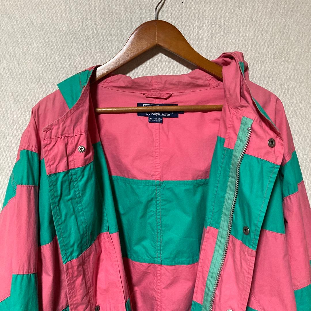 SK レア 90s ポロ ラルフローレン カラーブロック ヨットパーカー