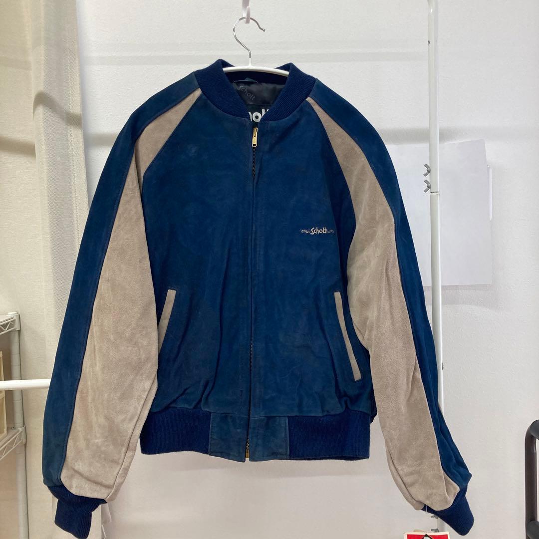 【希少】 Schott スエードレザー スタジャン デッドストック 42 サイズ