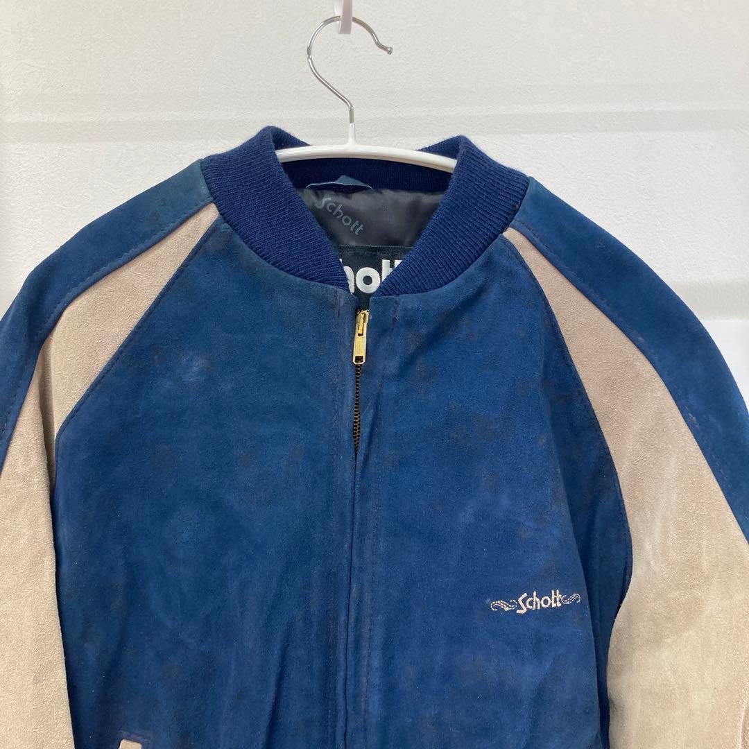 【希少】 Schott スエードレザー スタジャン デッドストック 42 サイズ