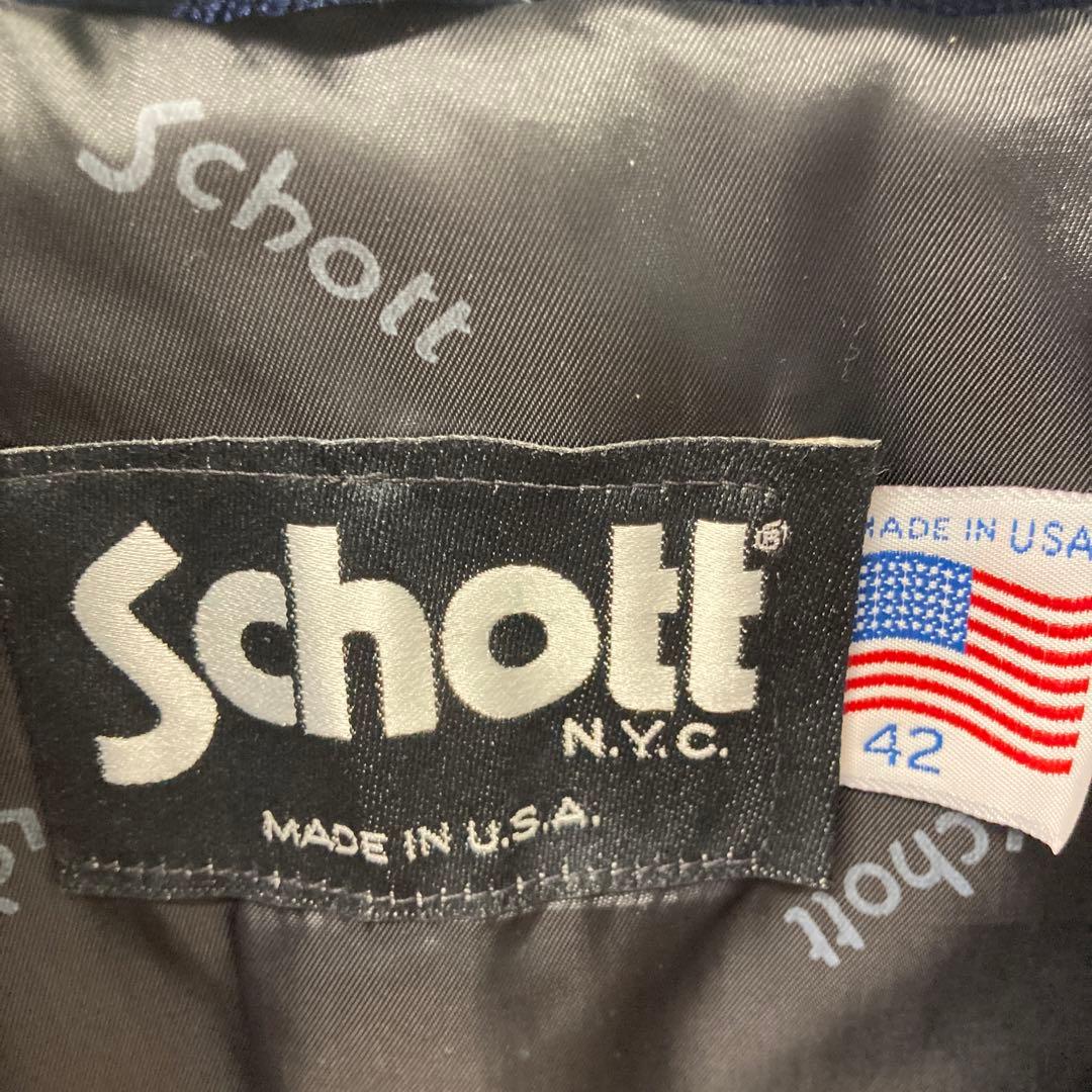 【希少】 Schott スエードレザー スタジャン デッドストック 42 サイズ