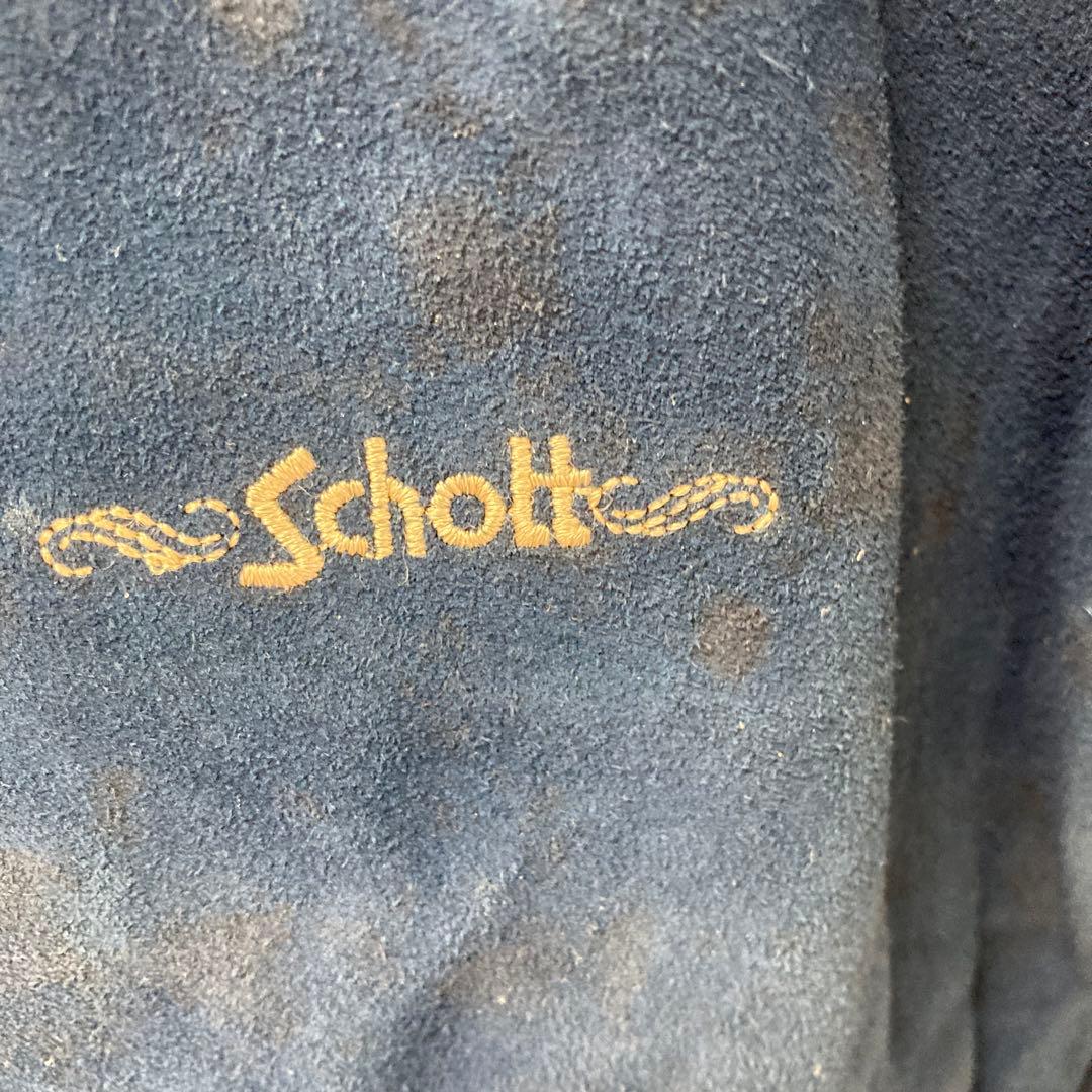 【希少】 Schott スエードレザー スタジャン デッドストック 42 サイズ