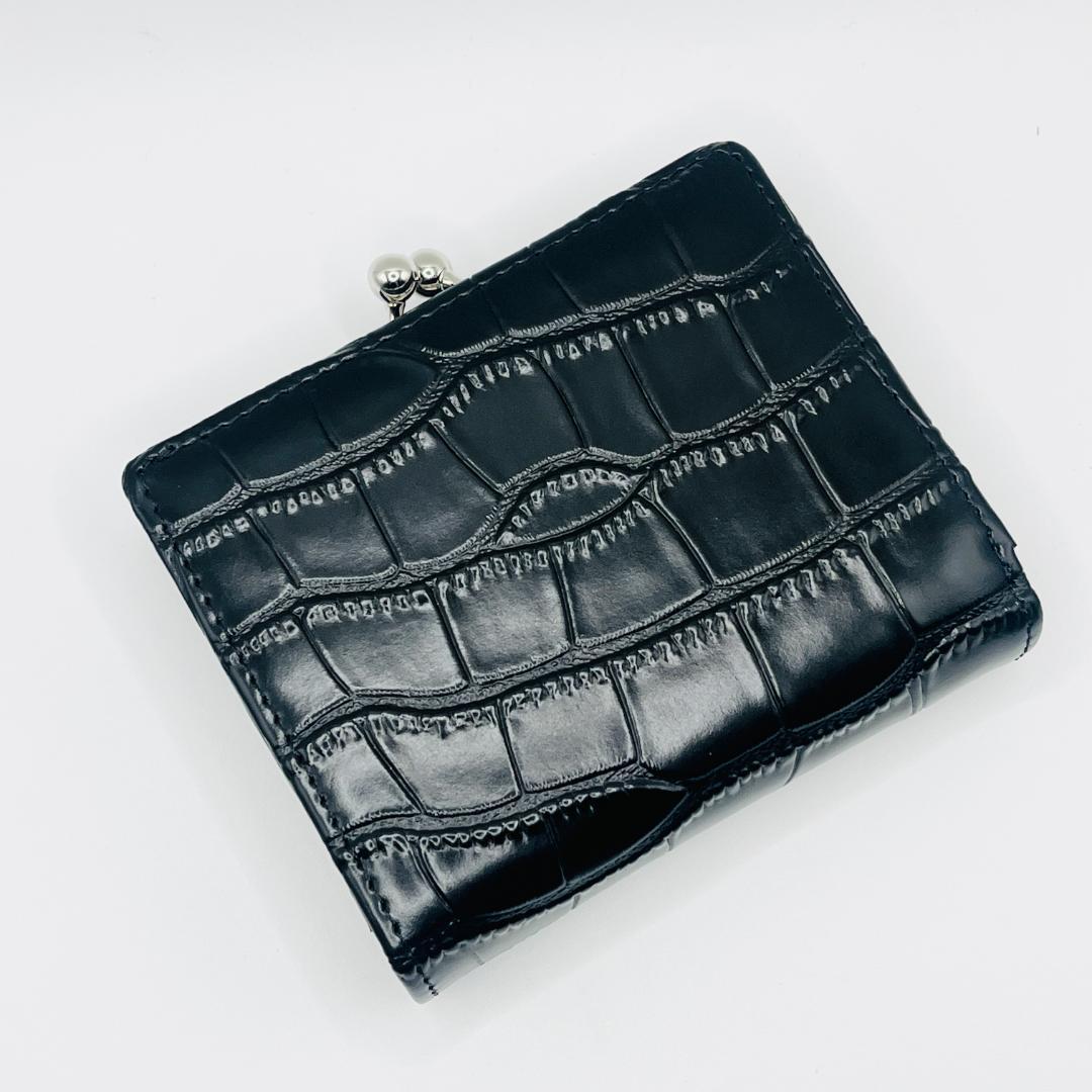 Vivienne Westwood 新品 折財布 黒 ウロコ 人気 ワニ風 定番