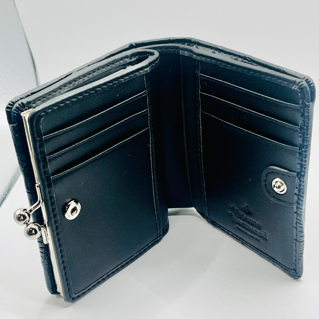 Vivienne Westwood 新品 折財布 黒 ウロコ 人気 ワニ風 定番