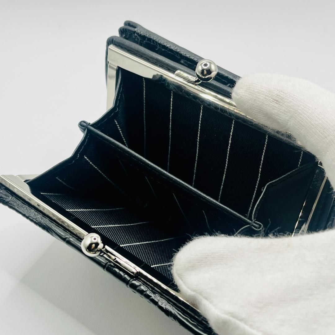 Vivienne Westwood 新品 折財布 黒 ウロコ 人気 ワニ風 定番