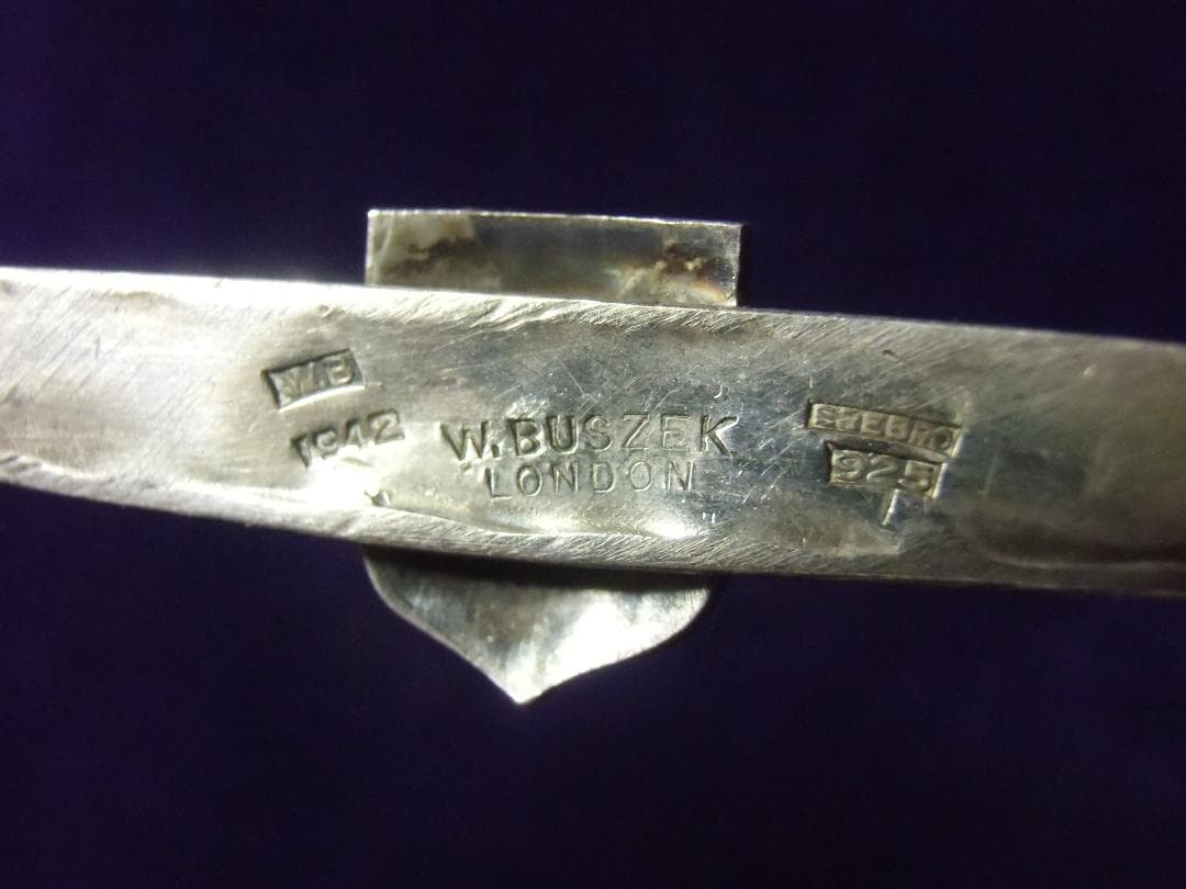 Pポーランド軍＊１９４２年＊亡命ポーランド９２５銀製ブローチ/勲章/徽章（実物）