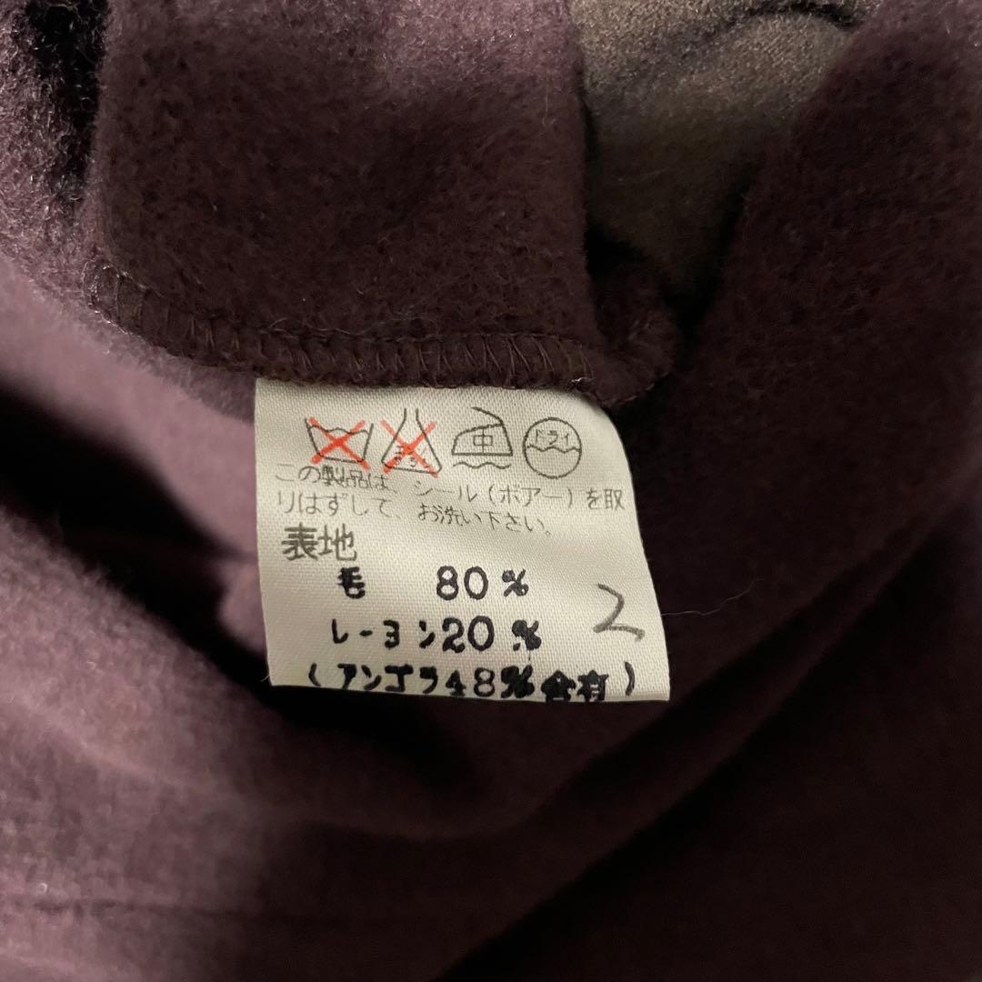 アンゴラ48%【HIS MISS】マキシ丈ダブルチェスターコート 日本製 茶XL