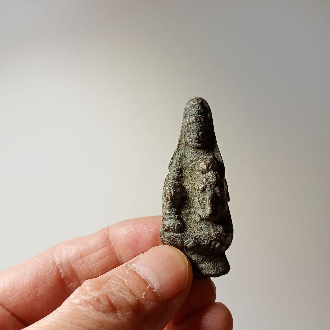 古銅　隠れキリシタン　マリア観音立像　【隠れ切支丹　豆仏　懐中仏　念持仏】