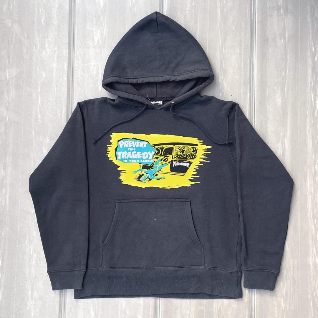【レア柄】THRASHER スラッシャー スウェット パーカー ビンテージ
