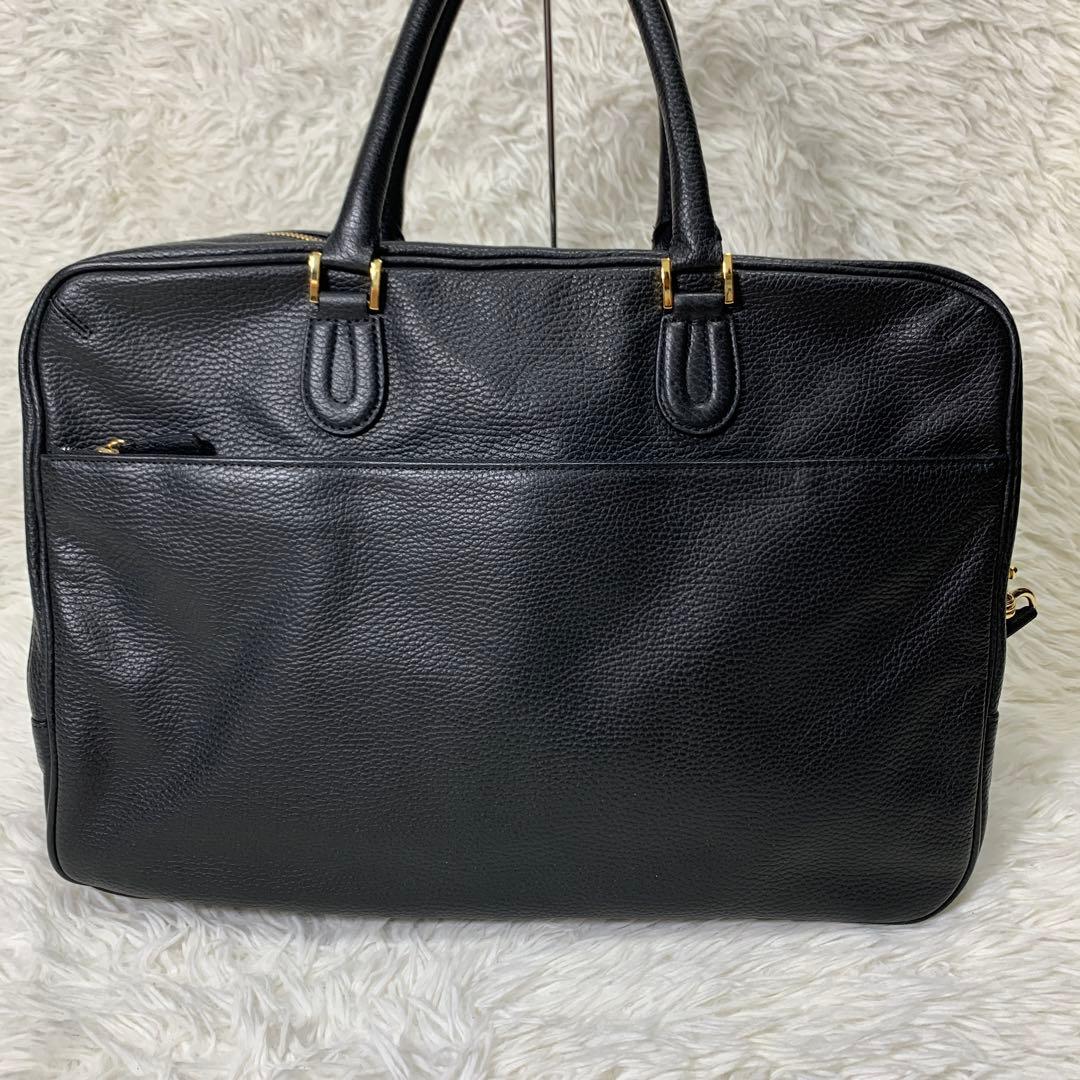 美品 CIMABUE ビジネスバッグ ショルダーストラップ 大容量 金金具
