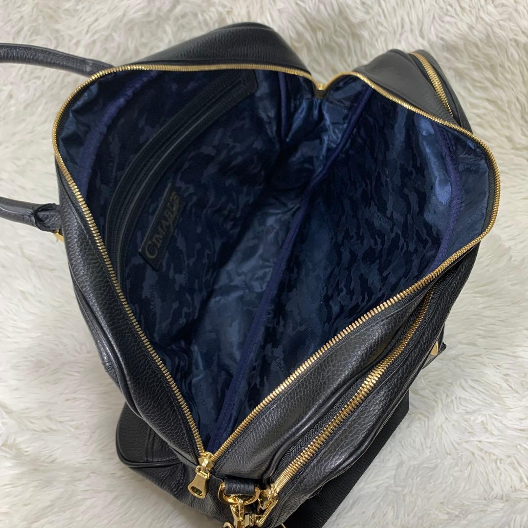 美品 CIMABUE ビジネスバッグ ショルダーストラップ 大容量 金金具