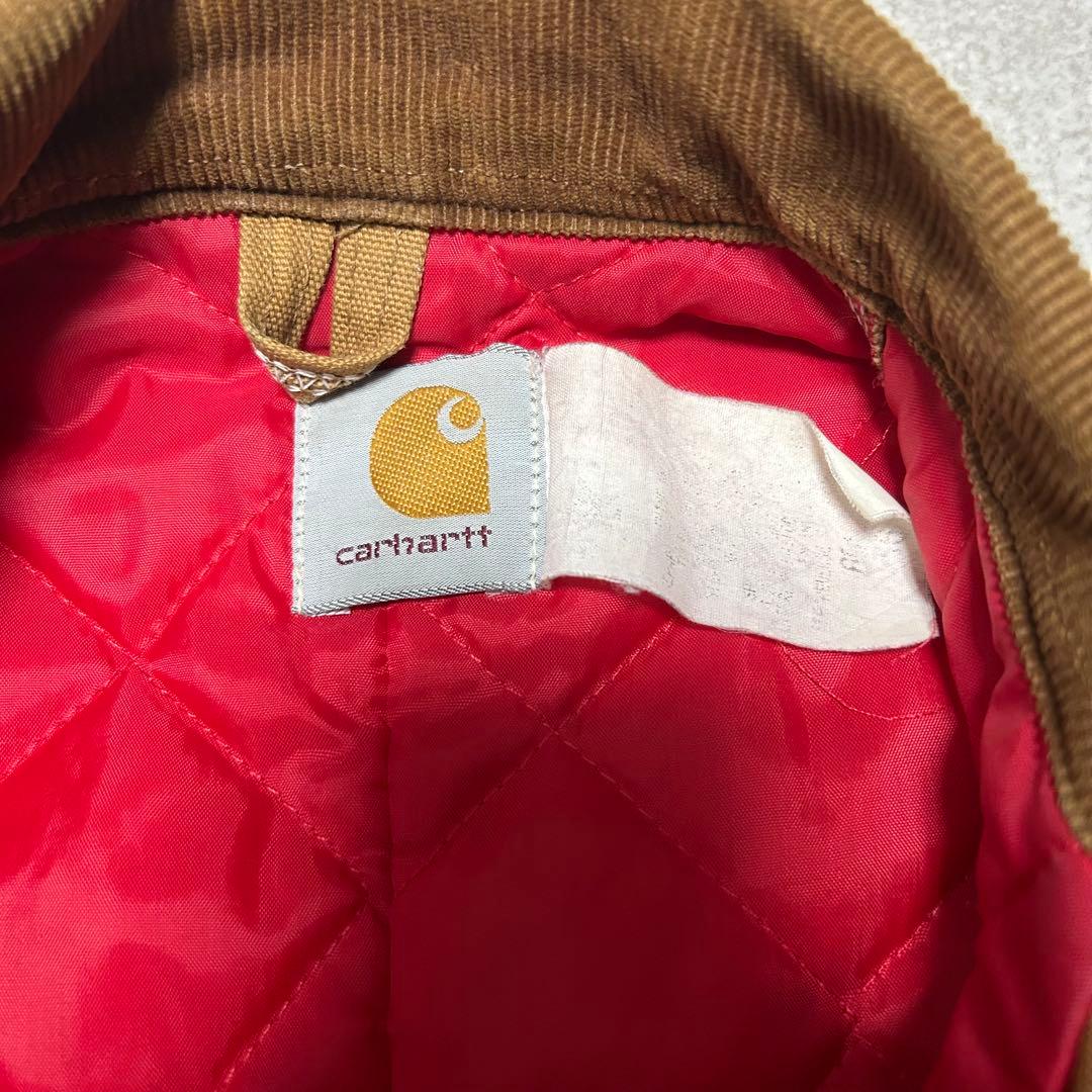 【希少モデル】80s カーハート デトロイトジャケット USA製 赤キルティング