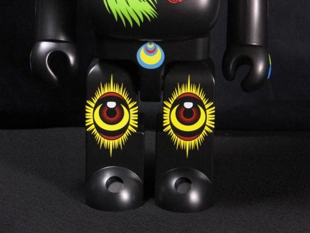 現代美術 田名網敬一　直筆サイン『BE@RBRICK 1000％黒』1205A