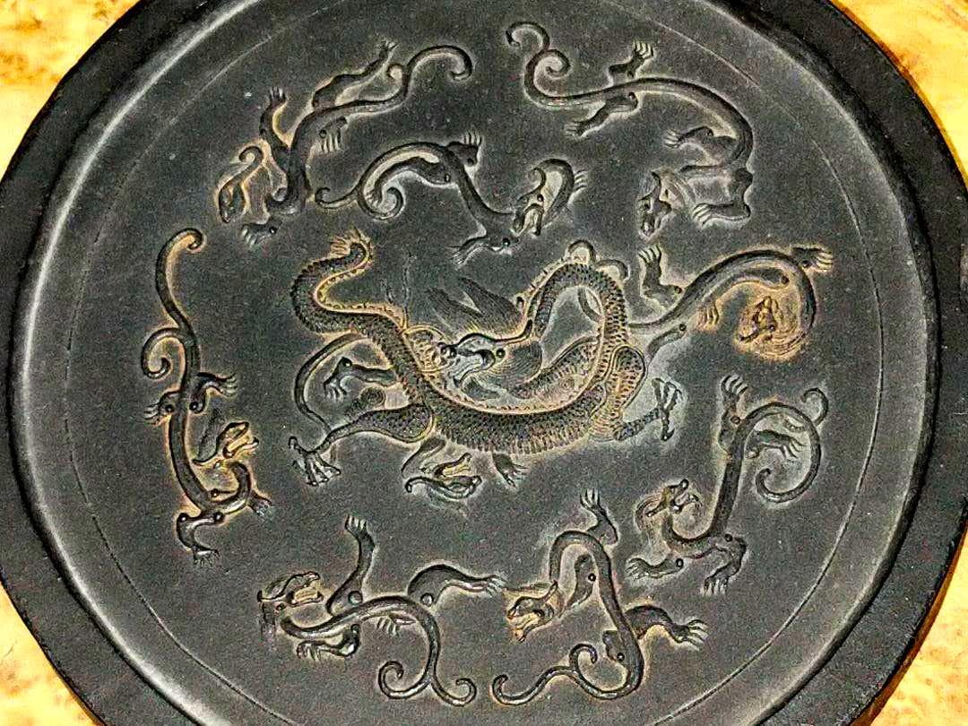 ♥大きな　墨　中国墨　395ｇ　唐墨　古墨　骨董　古玩　中国