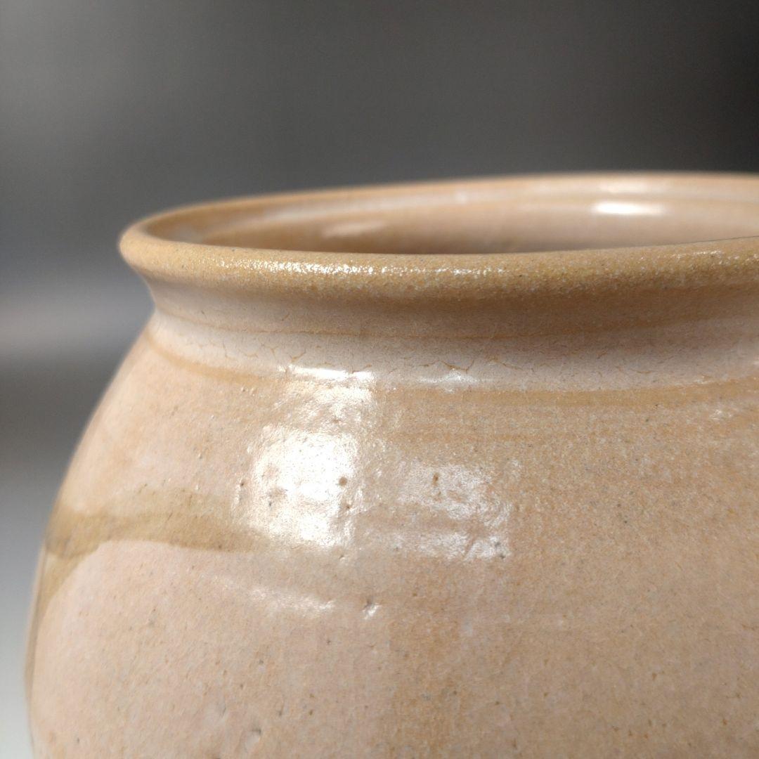 ア207 『小川幸彦　作』『唐津鉄絵　水指　共箱』塗蓋　茶道具