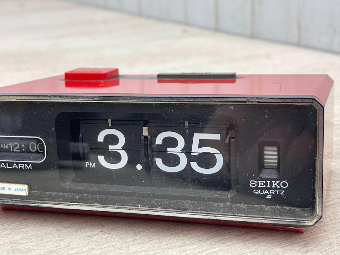 昭和レトロ セイコー パタパタ時計 QN401T 動作確認済 置時計 アラーム