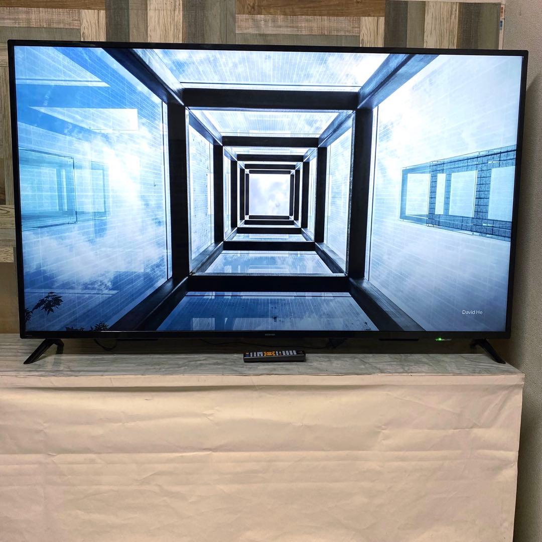 即日受渡❣️全国送料込 3年前購入アイリスオーヤマ65インチ4k液晶ディスプレイ