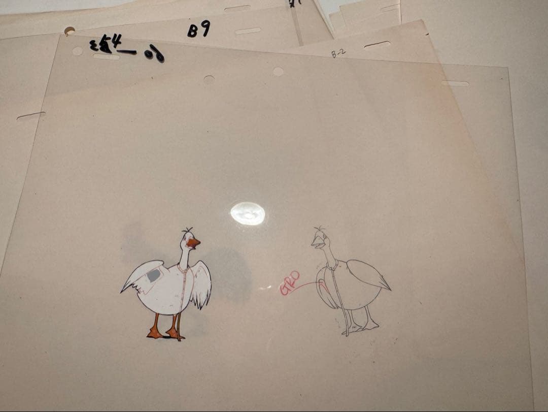 アニメ　ニルスのふしぎな旅セル画、工程表、オリジナル画