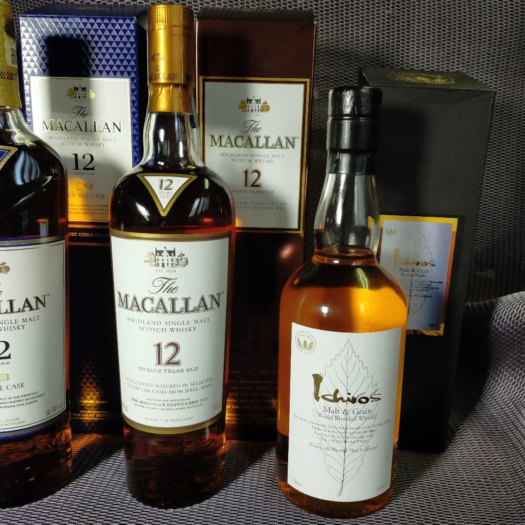 マッカラン12年 旧ボトル　他イチローズ モルト　合計4本