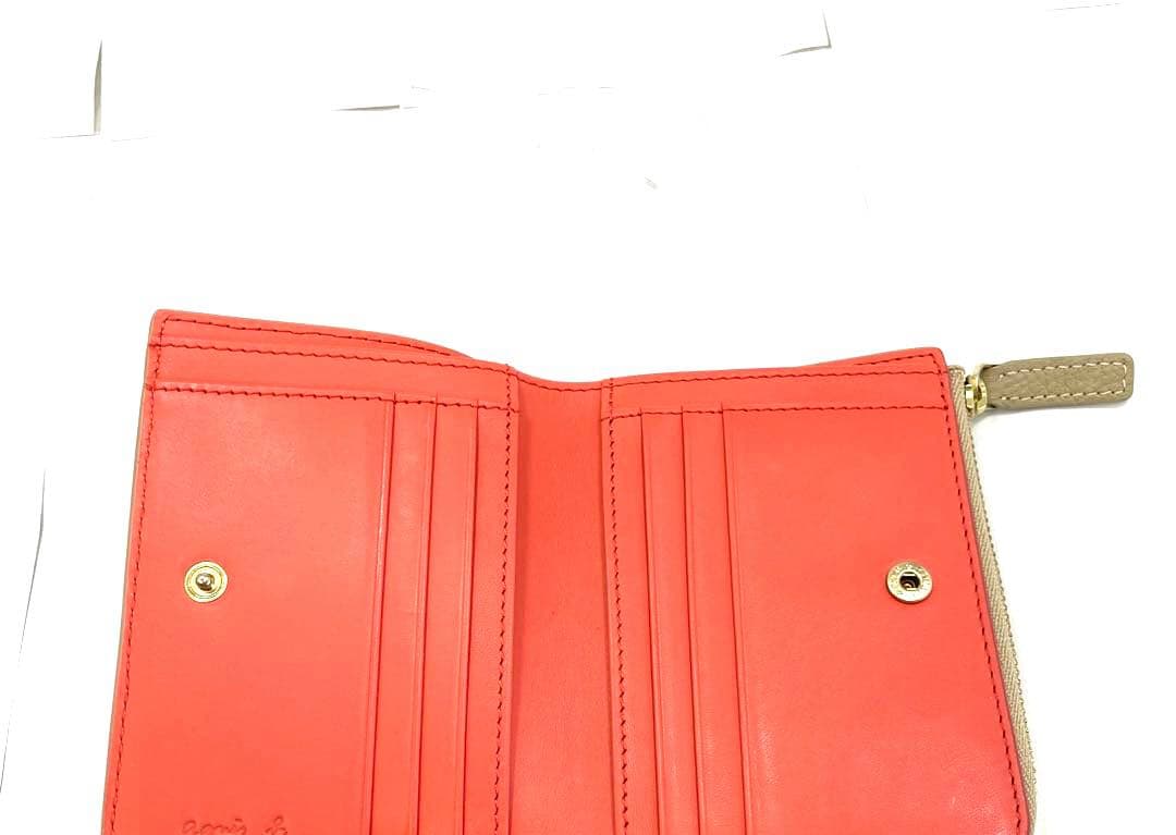 アニエスベー コンパクトウォレット 折り財布 レザー