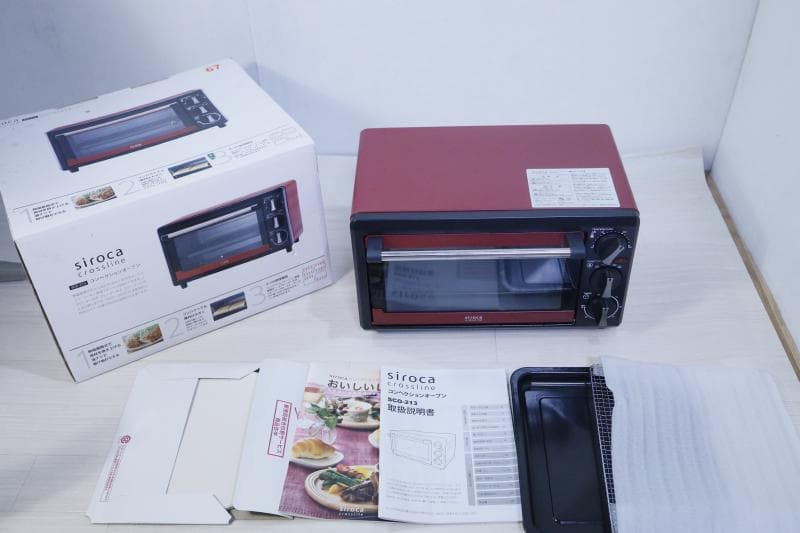 未使用・保管品◆siroca コンベクションオーブン　レッド