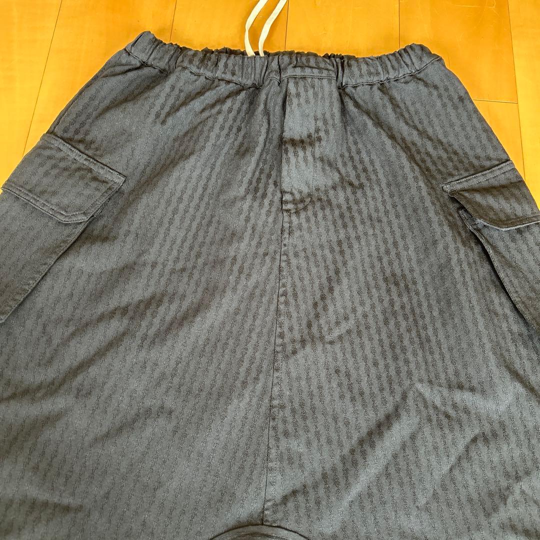 ブラックコムデギャルソン　ポリ縮　サルエルカーゴパンツ　ブラック　サイズM