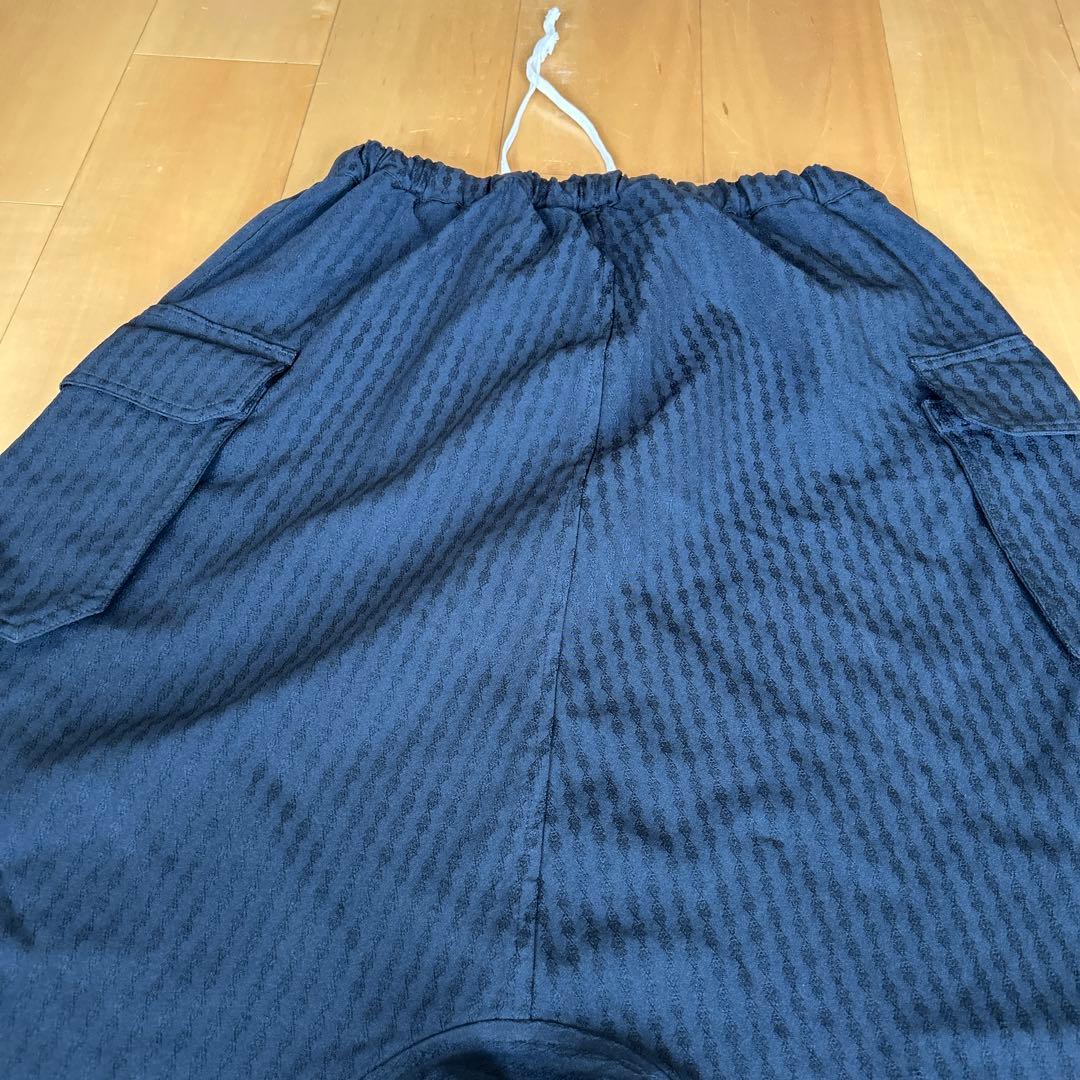 ブラックコムデギャルソン　ポリ縮　サルエルカーゴパンツ　ブラック　サイズM